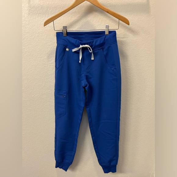 Figs Zamora Jogger Scrub Pants XXS Petite Royal Blue - Picture 2 of 4